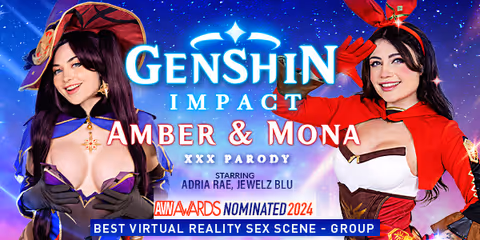 Genshin Impact Porn Parody: Amber & Mona