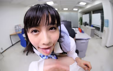 [VR] Deep Kissing Sloppy Blowjob Office Girl Moe Ona gallery